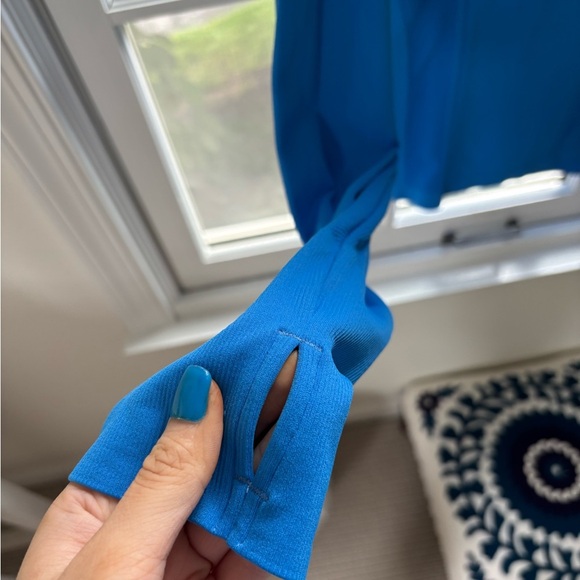 Bright Blue Athletic Long Sleeve Top - Picture 3 of 6